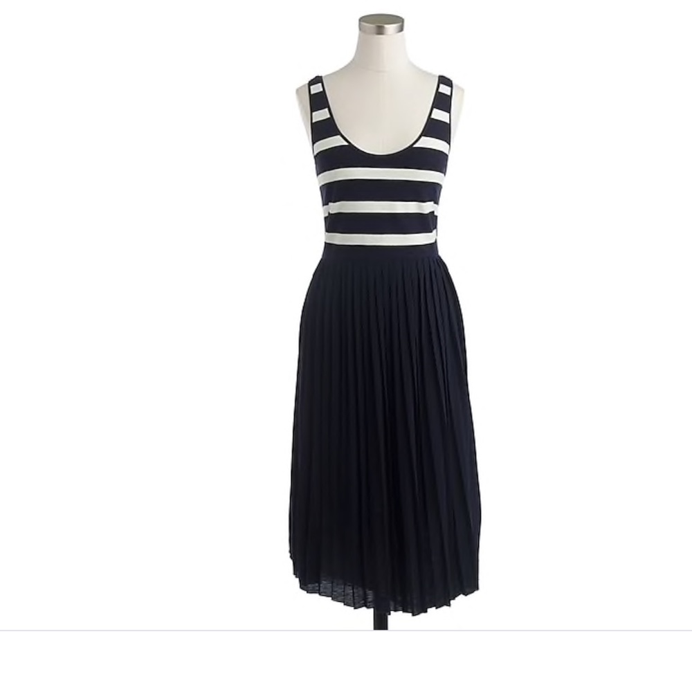EUC JCrew micro-pleated tank dress SZ 00